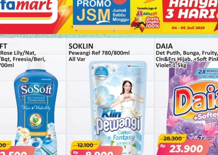 Promo Deterjen Murah Spesial 6 Juli 2025 di Alfamart, Ada Pewangi Pakaian Juga!