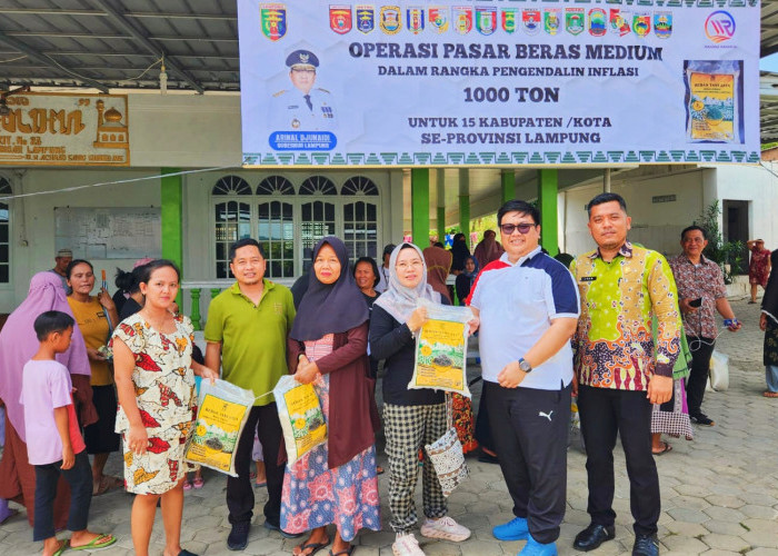 Pemprov Lampung Tekan Inflasi Dengan Operasi Pasar Beras