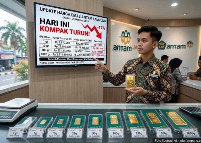 Update Harga Emas Antam Hari Ini: Seluruh Pecahan Batangan Alami Penurunan Nilai Cukup Tajam