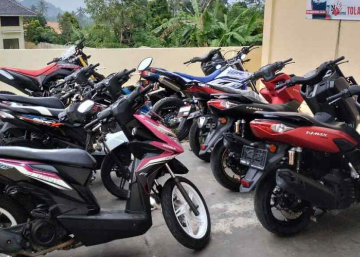 Polres Tanggamus Lampung Gerebek Rumah di Kota Agung, Lokasi Penampungan Ratusan Motor Diduga Hasil Kejahatan