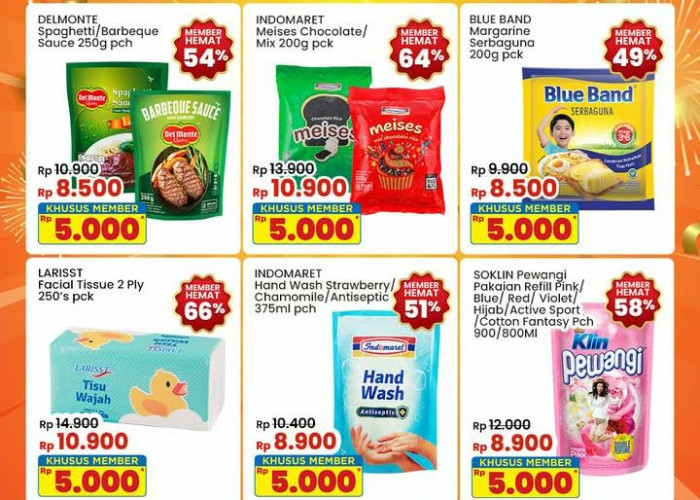 Promo Indomaret Harga Member Hemat, Ada Diskon 66 Persen Serba Rp 5 Ribu 