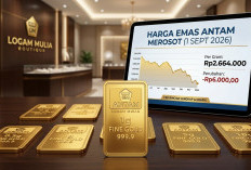 Rincian Harga Emas Batangan Antam Merosot ke Rp2.664.000 per Gram, Cek Penurunan Terbaru Hari Ini