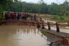 Akses Jembatan Kali Nughik Tubaba Terputus, Warga Minta Pemerintah Bergerak Cepat