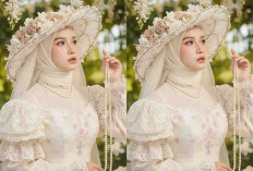 Prompt Gemini AI Hadirkan Potret Romantis Bernuansa Vintage, Wanita Berhijab Tampil Anggun bak Lukisan Klasik