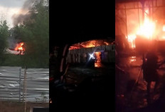 Jelang Berbuka Puasa, Gudang Diduga Penimbunan BBM di Lampung Selatan Hangus Terbakar