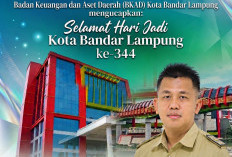 KEPALA BADAN KEUANGAN DAN ASET DAERAH BANDAR LAMPUNG: SELAMAT HARI JADI KOTA BANDAR LAMPUNG KE-344
