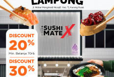 Tempat Nongkrong Baru Warga Lampung: Sushi Mate X Resmi Buka di Wolter Monginsidi, Cek Promonya Di Sini