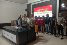 Polres Lampura Ungkap 4 Kasus, 5 Tersangka Ditangkap