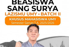 Pendaftaran Beasiswa Sang Surya LAZISMU UMY Batch II Sudah Dibuka, Buruan Daftar!