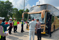 Tekan Angka Lakalantas, Rampcheck Angkutan Umum Digelar di Tiga Titik Tol Bakter