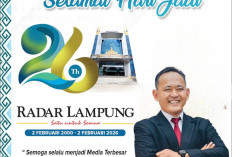 INSTITUT BAKTI NUSANTARA MENGUCAPKAN SELAMAT HARI JADI RADAR LAMPUNG KE 26