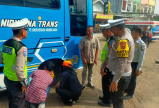 Jelang Mudik Lebaran, Tim Gabungan Di Pringsewu Gelar Ramp Check Kendaraan Angkatan Umum 