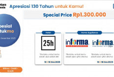 Apresiasi 130 Untuk Nasabah BRI! Promo Hotel sampai Home Appliance Dengan Spesial Price Rp 1.300.000