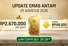 Update Emas Antam 29 Agustus 2026: Turun Jadi Rp2.670.000 per Gram, Waktunya Buy on Dip