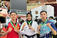 Atlet Taekwondo Universitas Teknokrat Indonesia Raih Tiga Medali di Kajati Lampung Cup I 2025