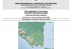 Waspada Cuaca Ekstrem, BMKG Deteksi 48 Titik Panas Tersebar di Wilayah Lampung