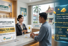 Update Harga Emas Antam Hari Ini: Pecahan 1 Gram Bertahan di Angka Rp2.725.000