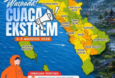 Ada Sirkulasi Siklonik di Samudera Hindia, Pesisir Sumatra Diterjang Hujan Lebat Hingga 5 Agustus 2026