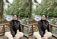 Prompt Gemini AI Ciptakan Potret Selfie di Tepi Sungai, Wanita Berhijab dengan Nuansa Alam Tenang