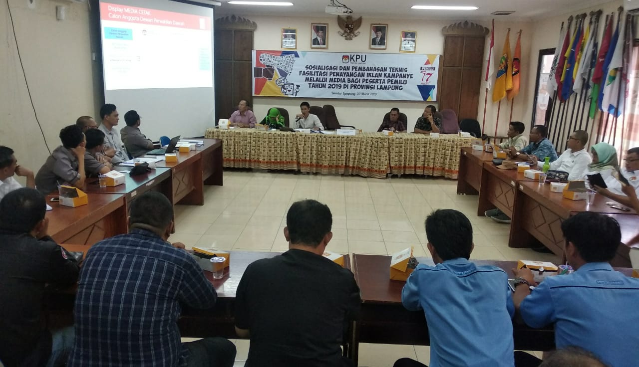 KPU Lampung Tegaskan Peserta Pemilu Bisa Pasang Iklan Mandiri ke Media