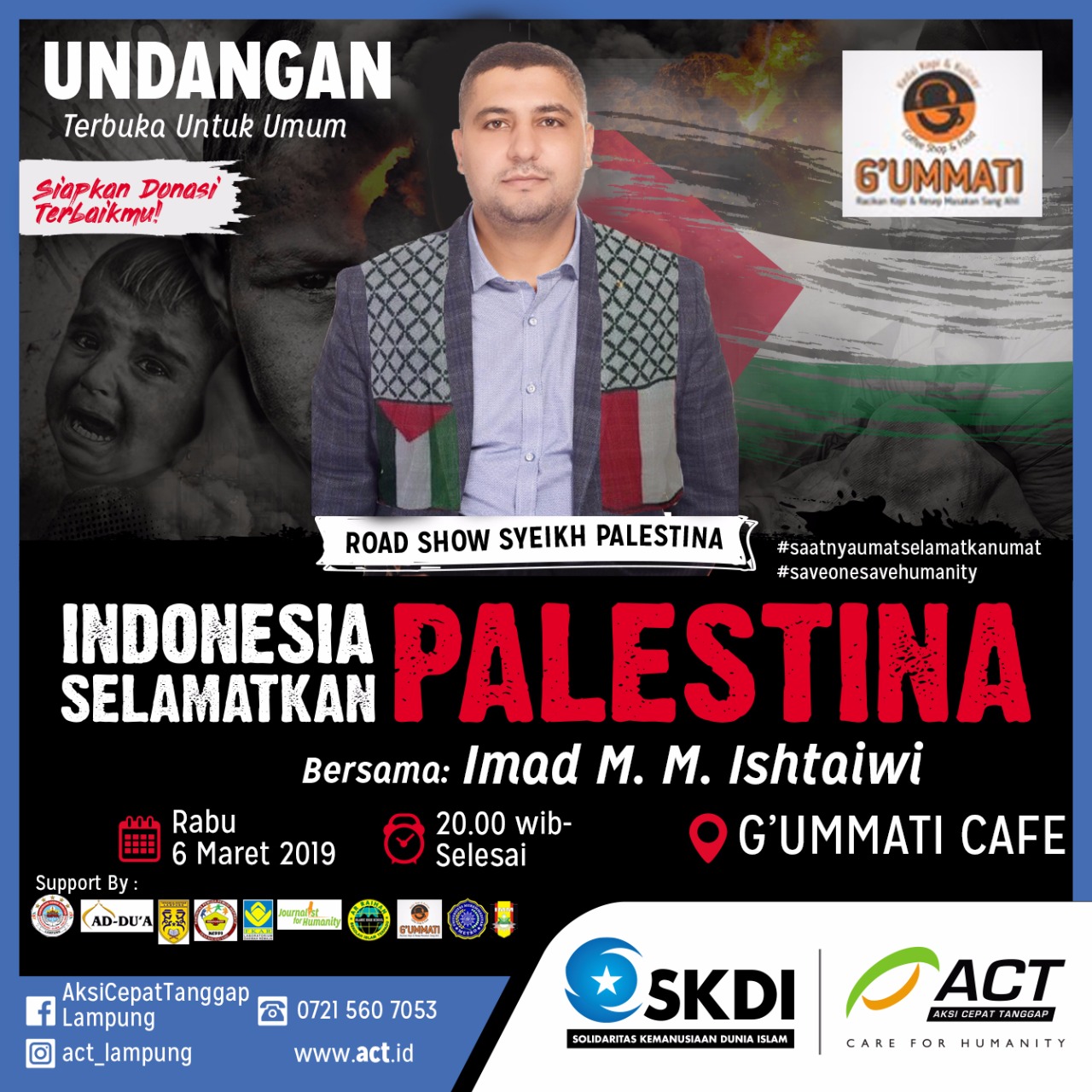 Paparkan Kondisi Terkini Palestina, Syekh Imad M. M. Ishtaiwi Roadshow ke Lampung