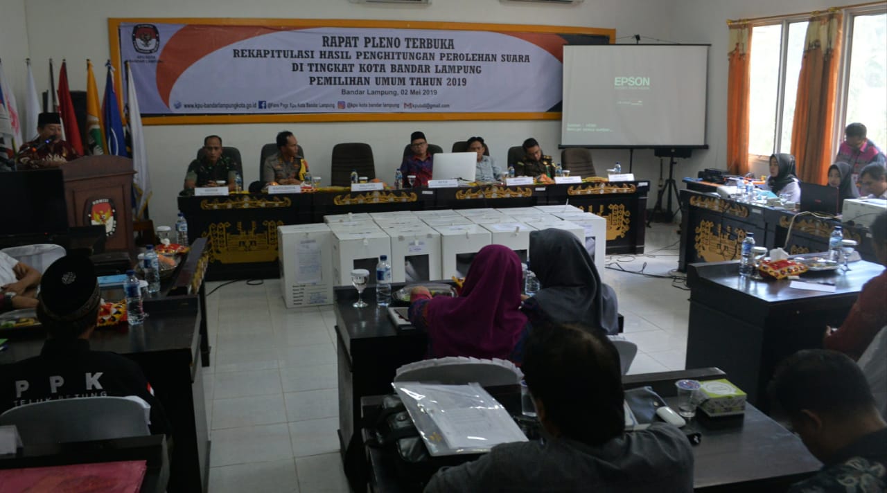 Pleno Lima Kecamatan di Bandarlampung, Prabowo-Sandi Unggul