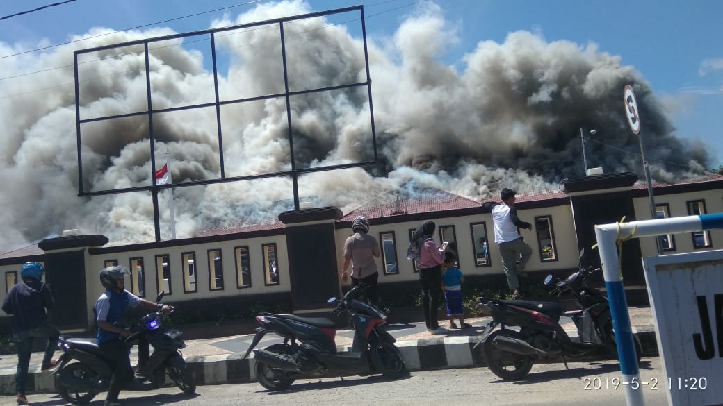 Mapolres Lampung Selatan Kebakaran
