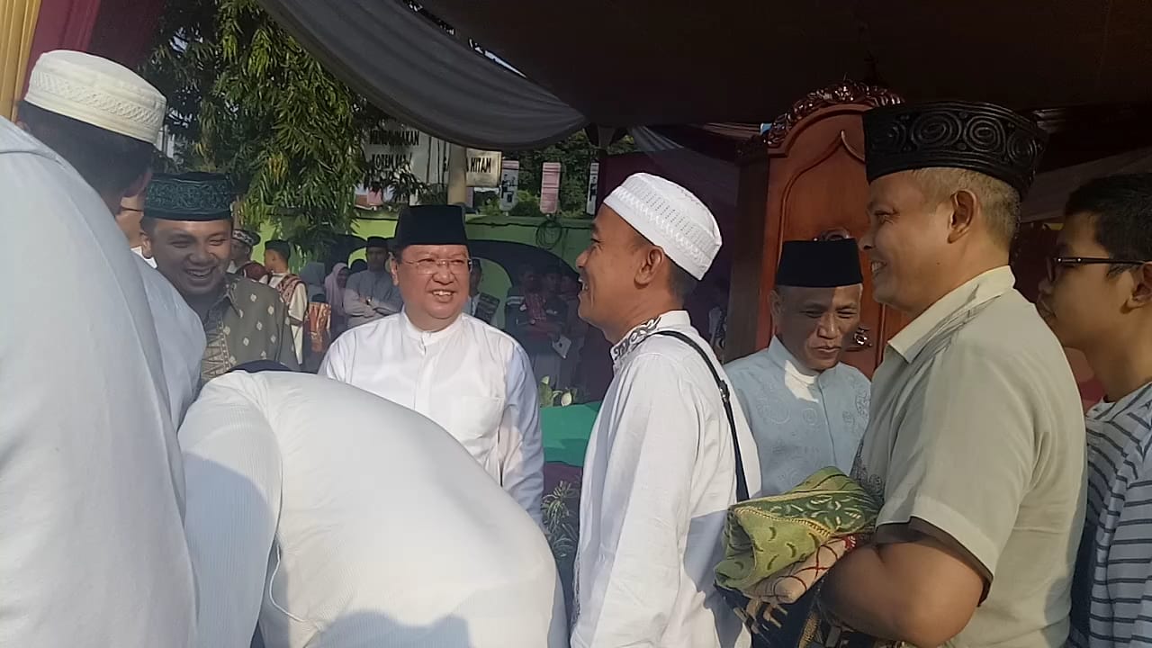 Jabat Pj. Gubernur Lampung, Boytenjuri Salat Idul Fitri di Lapangan Saburai