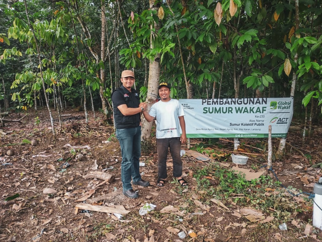 ACT Lampung Bangun Sumur Wakaf di Waykanan