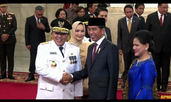 Video Presiden Jokowi Lantik Gubernur dan Wakil Gubernur Lampung, Arinal-Nunik