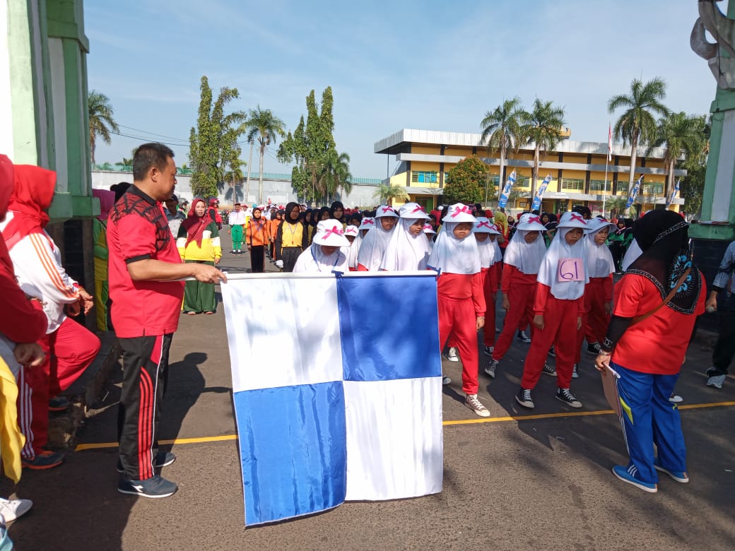 96 Regu Pelajar Lampura Lomba Gerak Jalan Sambut HUT RI