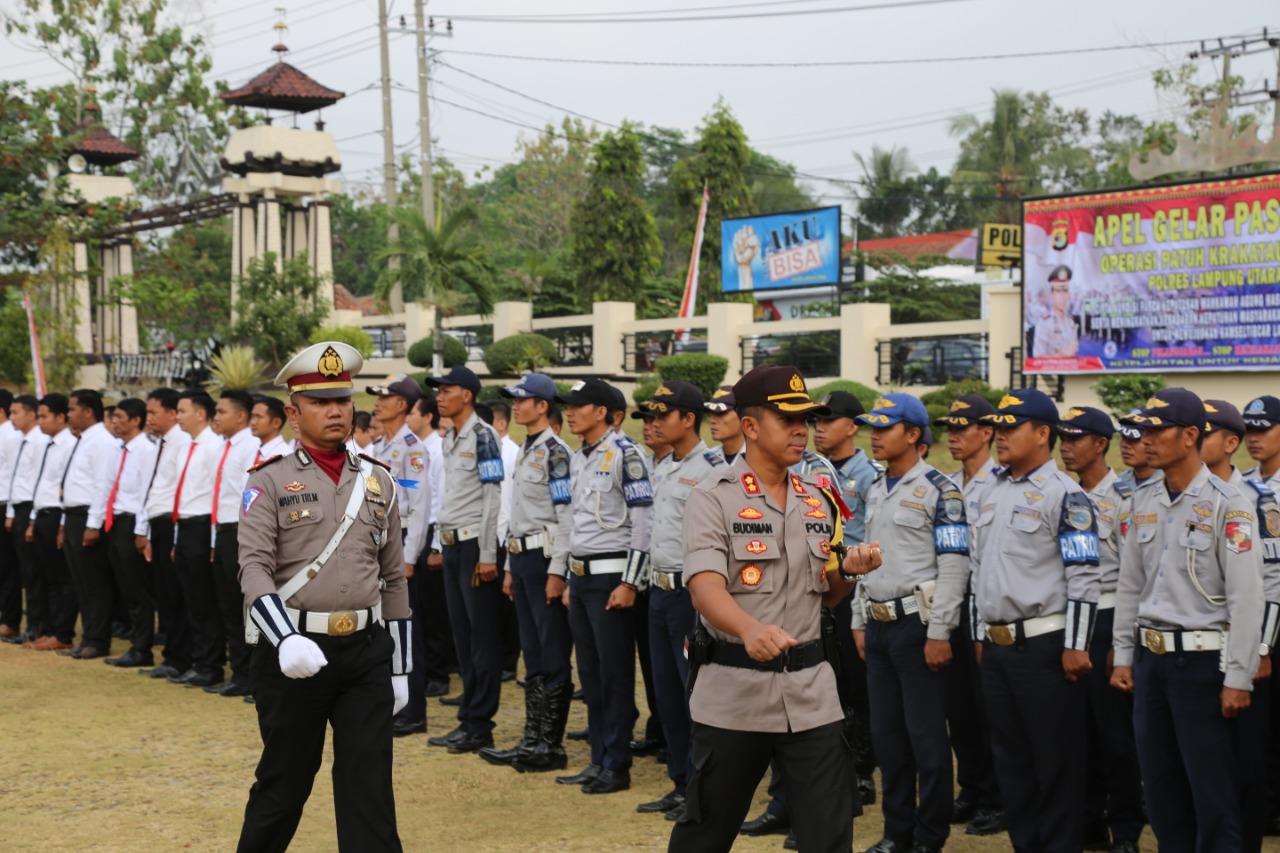 Operasi Krakatau 2019, Polres Lampura Turunkan 101 Personil