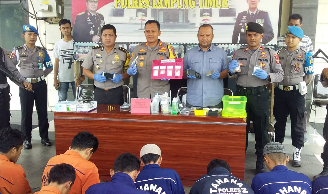 Dua Pekan, Polres Lamtim Amankan 24 Tersangka Narkoba