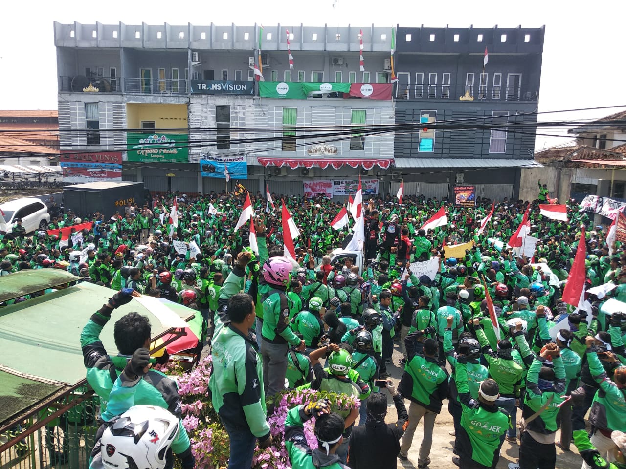 Lagi, Ribuan Mitra Gojek Lampung Tuntut Kesejahteraan