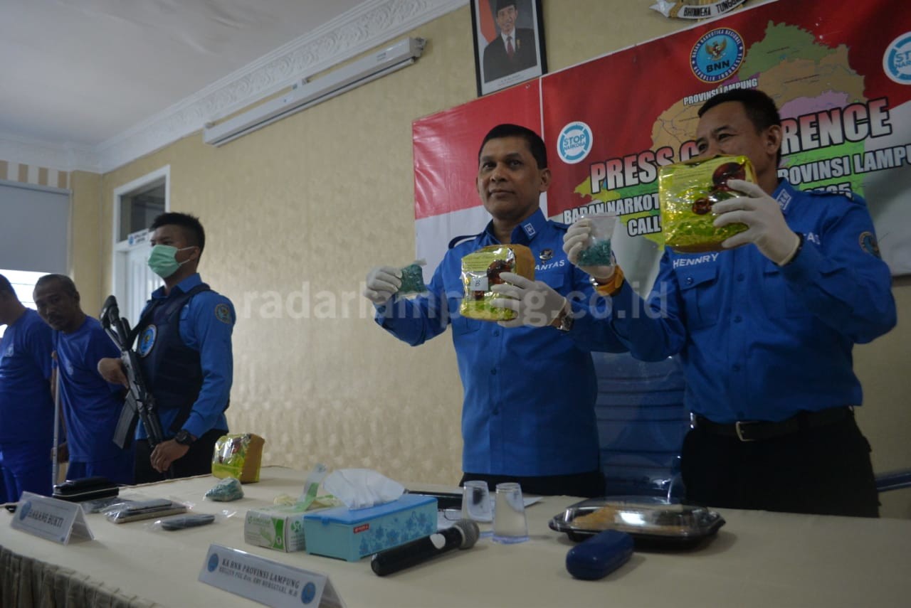 Dor! Dua Kurir Sabu dan Satu Napi Ditindak Tegas BNNP Lampung