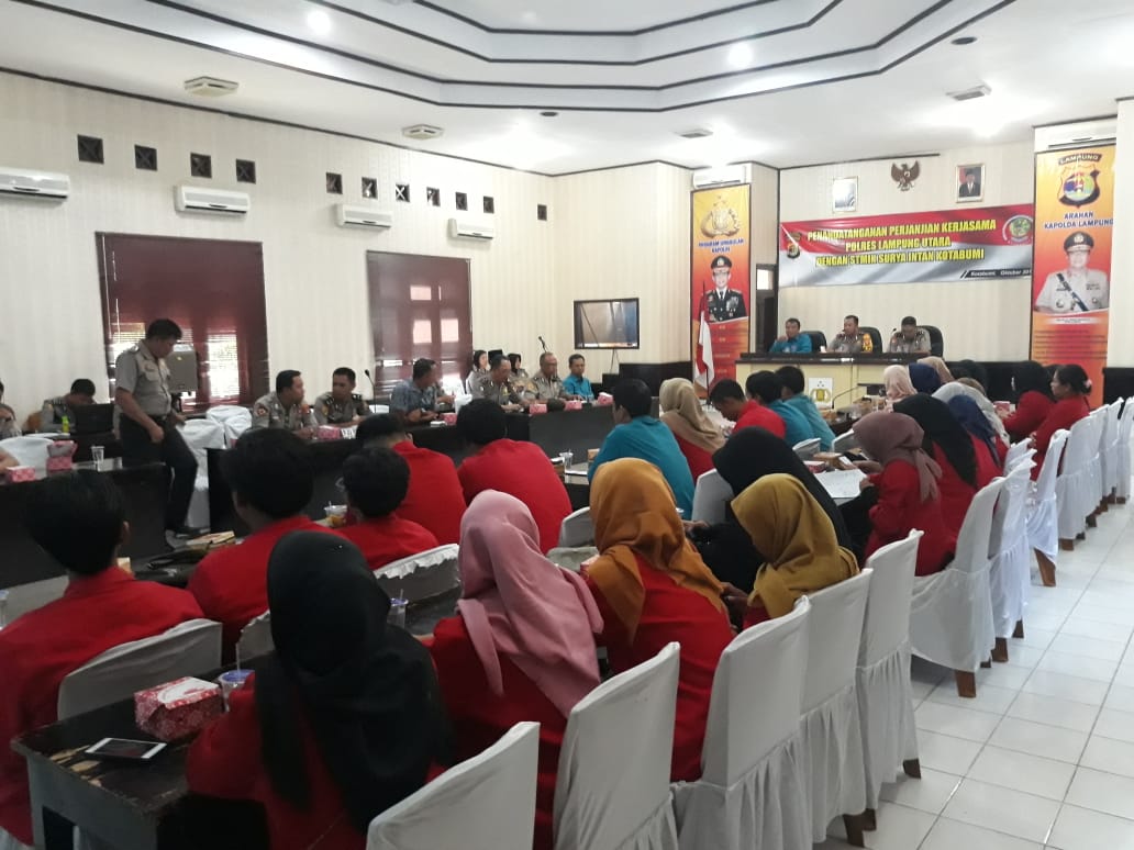 Polres Lampura Berdayakan Mahasiswa PKL STMIK Surya Intan