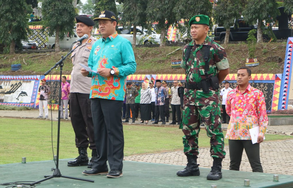 Apel Gabungan di Tanggamus Jelang Pelantikan Presiden