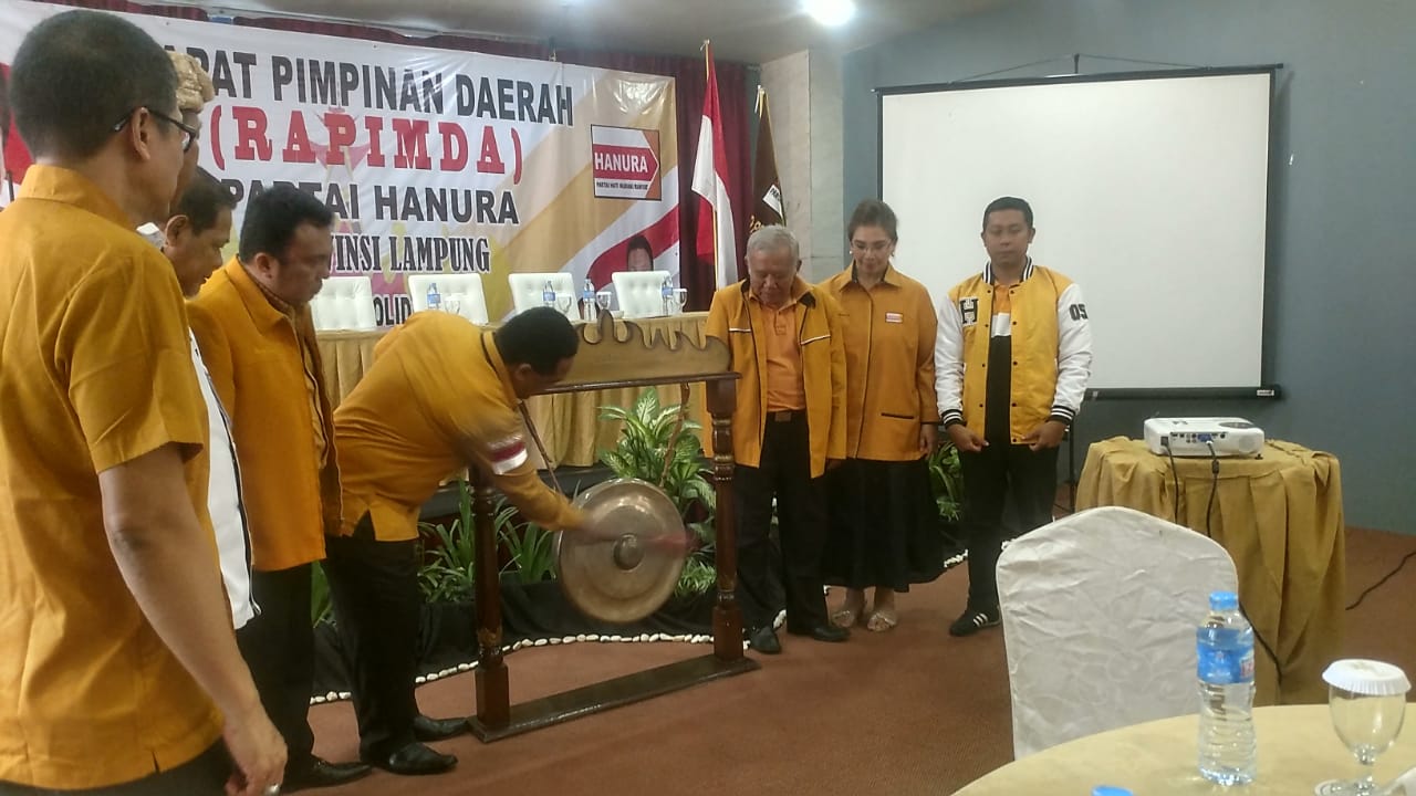 Gelar Rapimda, DPD Hanura Lampung Dukung OSO Kembali Pimpin Hanura