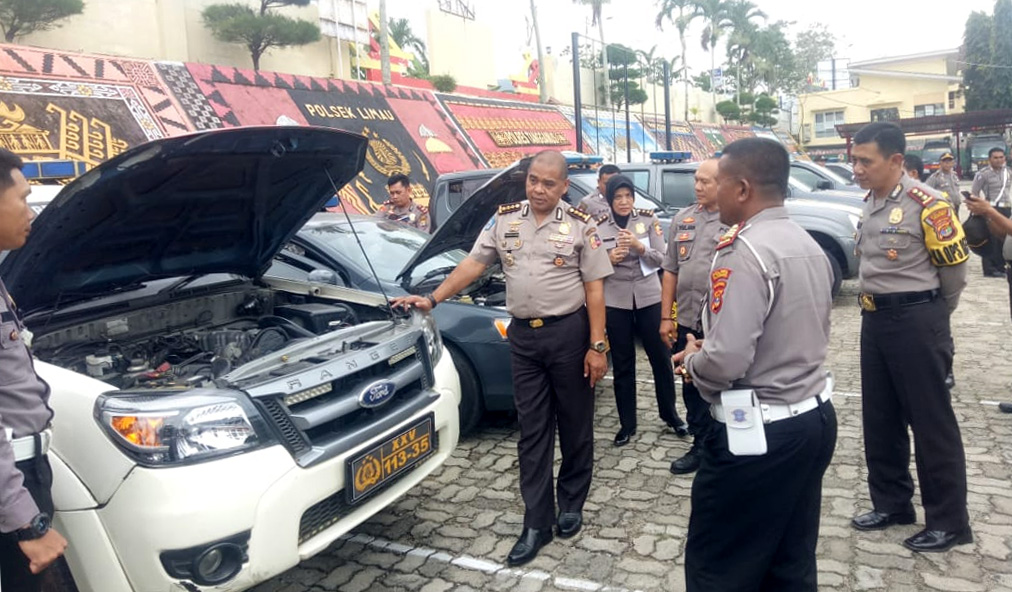 Tim Puslitbang Mabes Polri Periksa Kendaraan Operasional Polres Tanggamus