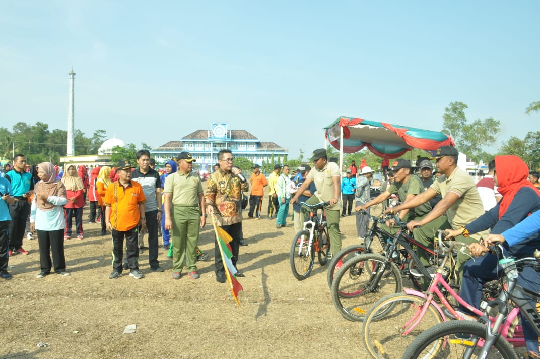 Gowes Bareng Meriahkan HUT TNI di Lamtim