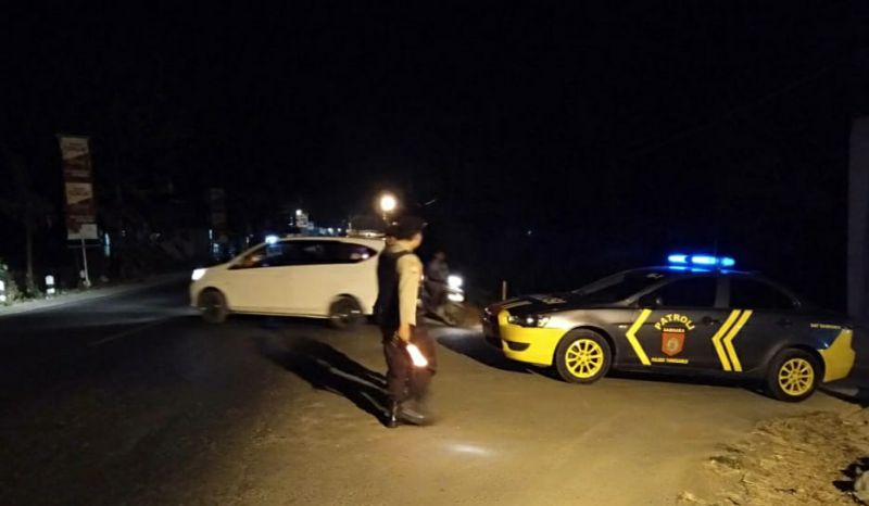 Antisipasi Gangguan Kamtibmas, Sabhara Patroli Malam di Jalinbar Tanggamus