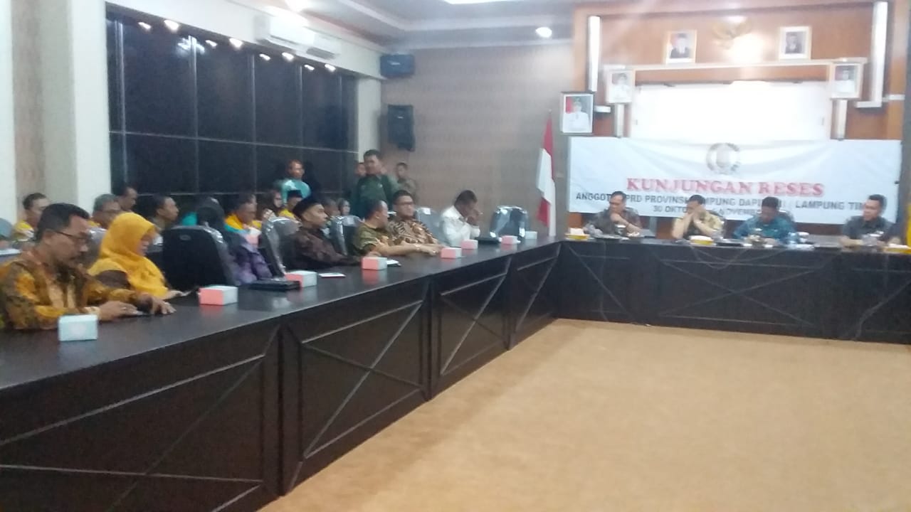 Reses, Pemkab Lamtim Curhat Jalan ke Anggota DPRD Lampung