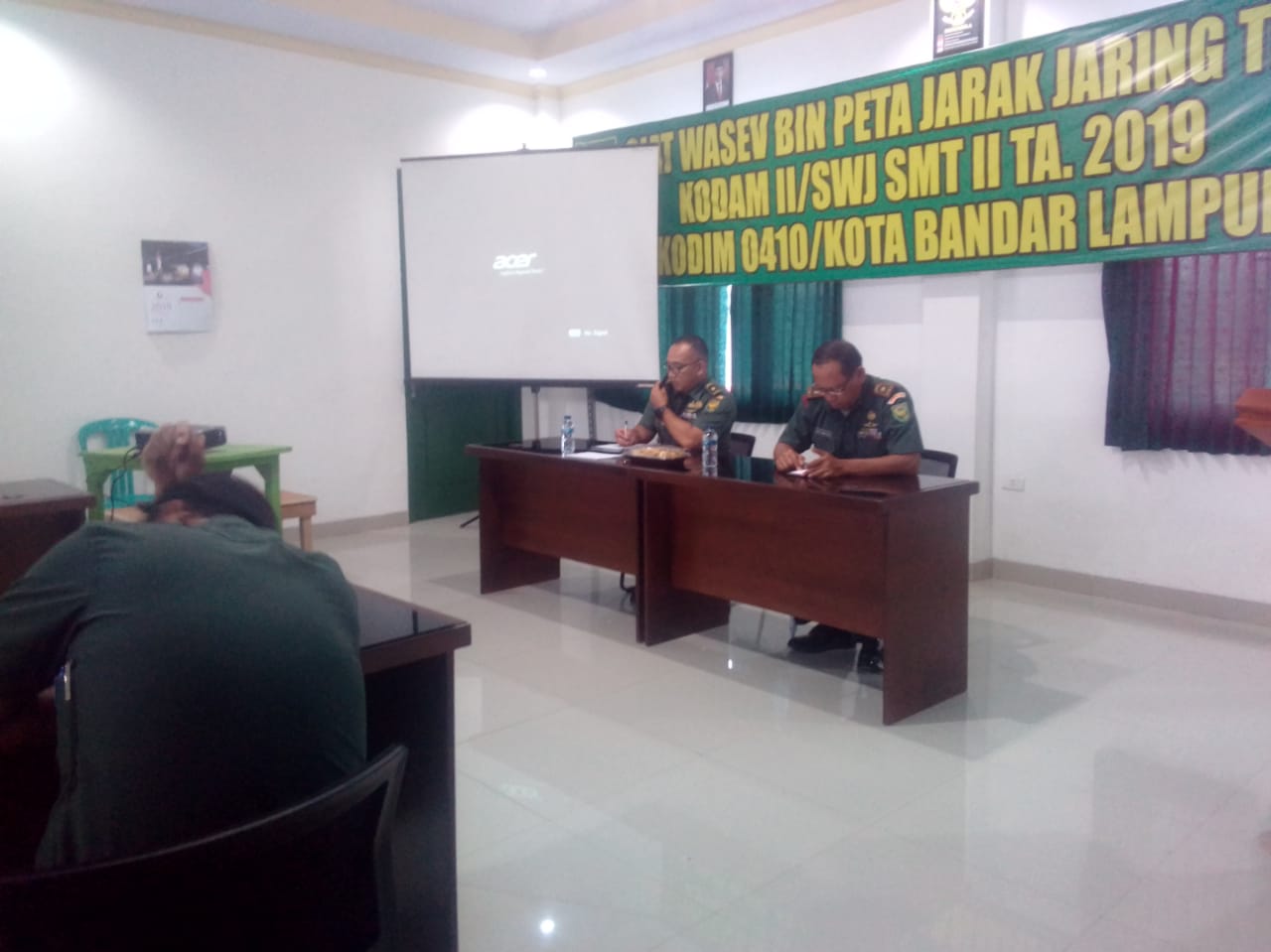Kasdim 0410/KBL Pimpin Rapat Persiapan Bakti Sosial Hari Juang TNI AD