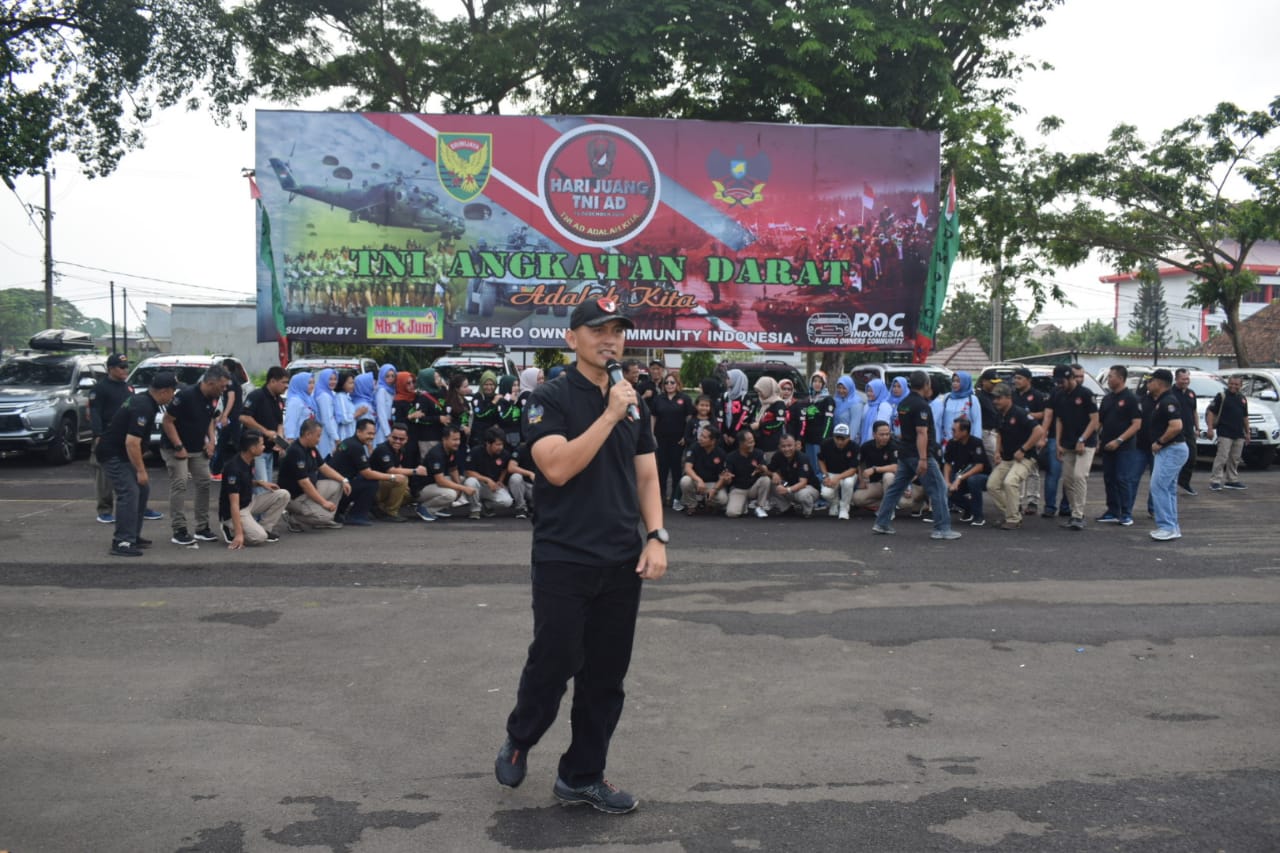 Dalam Rangka Hari Juang TNI AD, Dandim 0410/KBL Melepas Start Pajero Owners Community Indonesia