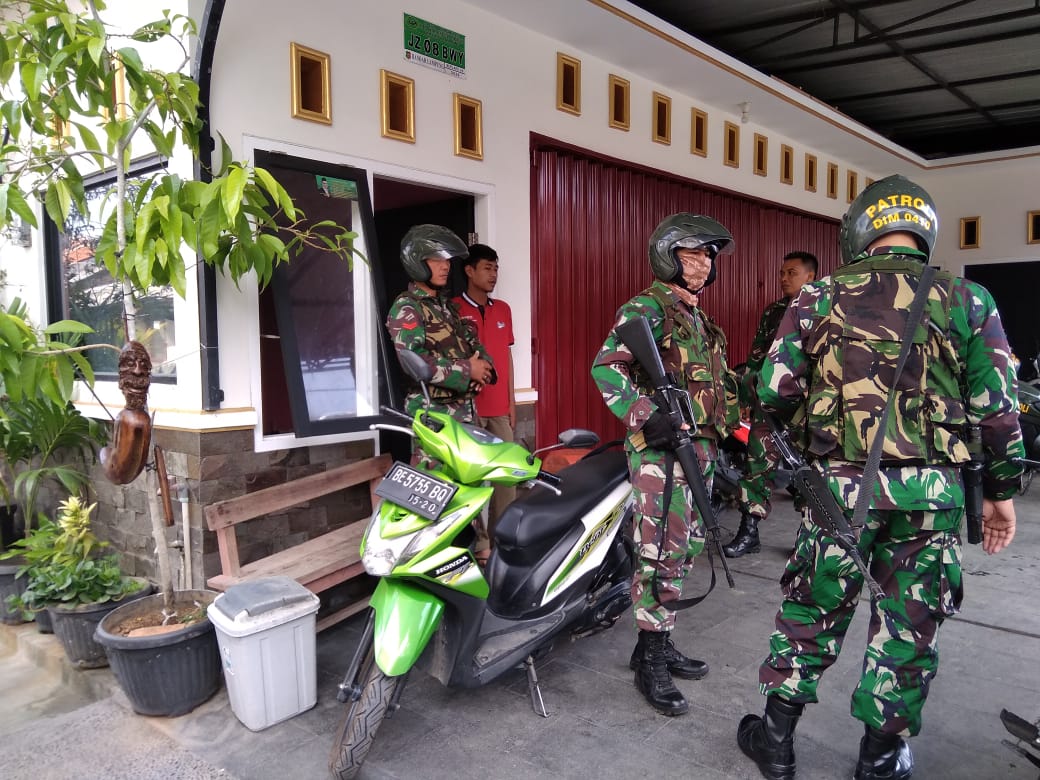 Jajaran Kodim 0410/KBL Patroli Gabungan Pagi