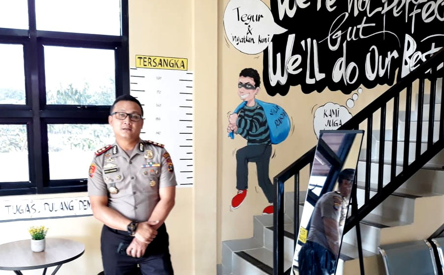 Hilangkan Kesan Kaku, SPKT Polres Pesawaran Dibuat Instagramable