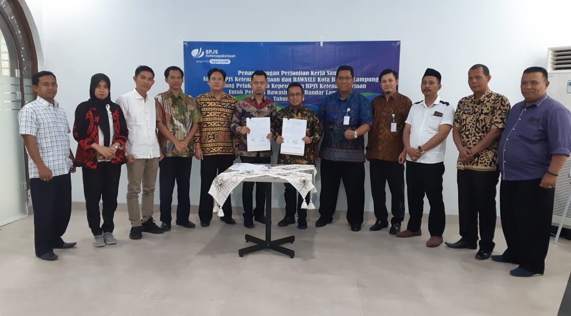 BPJS Ketenagakerjaan MoU Dengan Bawaslu Bandarlampung