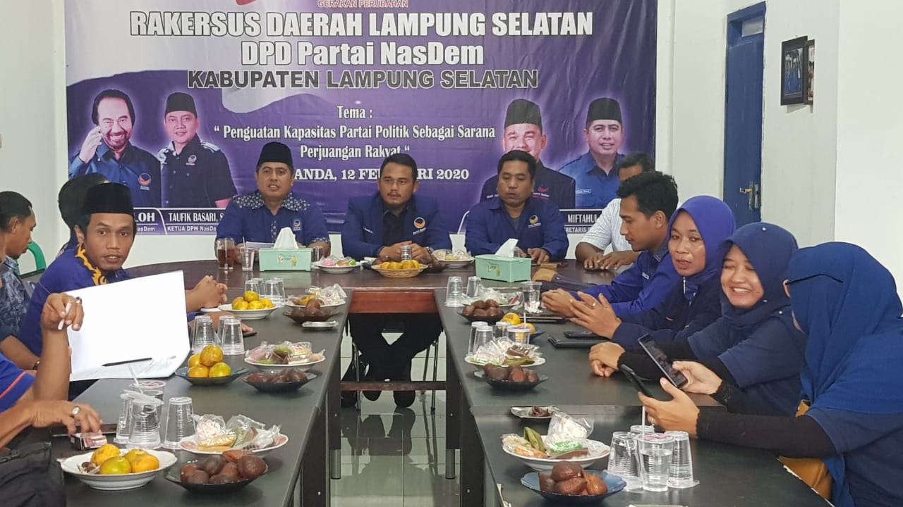 DPD NasDem Lamsel Gelar Rakerdasus