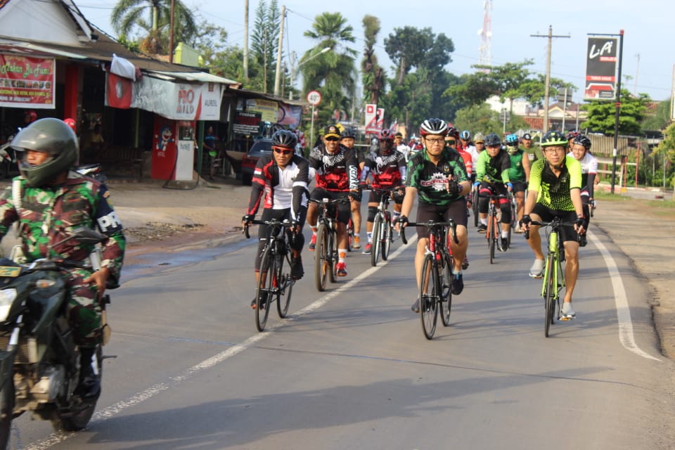 Kodim 0411 Lamteng dan 0429 Lamtim Gelar Gowes Bareng