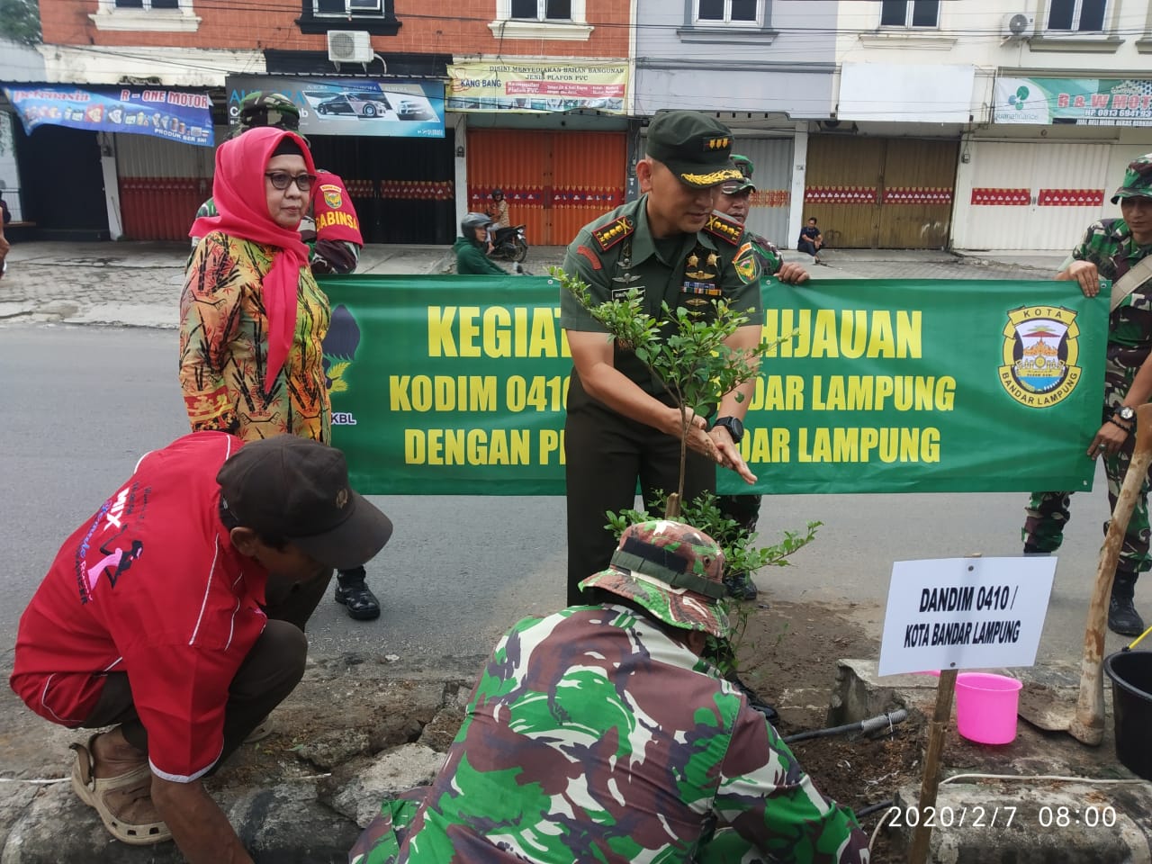 Dandim 0410/KBL Pimpin Pelaksanaan Penanaman Pohon